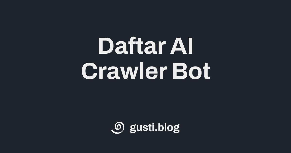 Daftar AI Crawler Bot